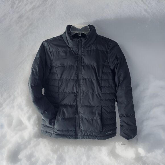 Lands End Womens Coat S (6-8) Black Full Zip Down Winter Jacket Outdoors - Picture 1 of 8